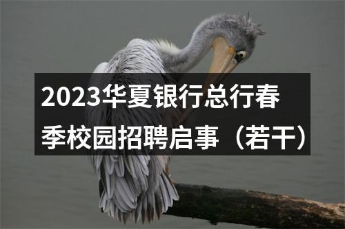 2023华夏银行总行春季校园招聘启事（若干） 图片